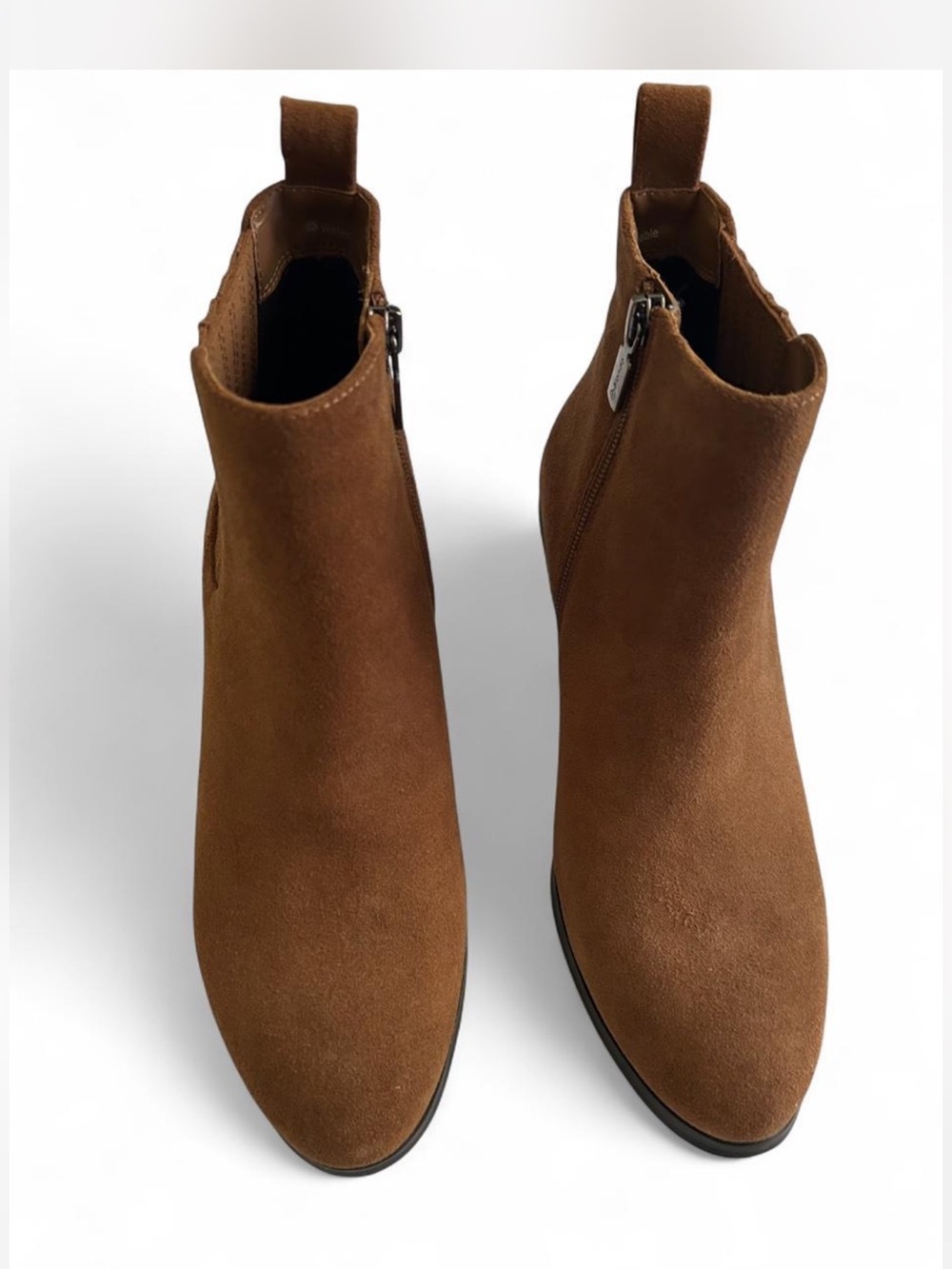 Blondo Waterproof Suede Ankle Boots Cognac Brown Size 9, Excellent Condition